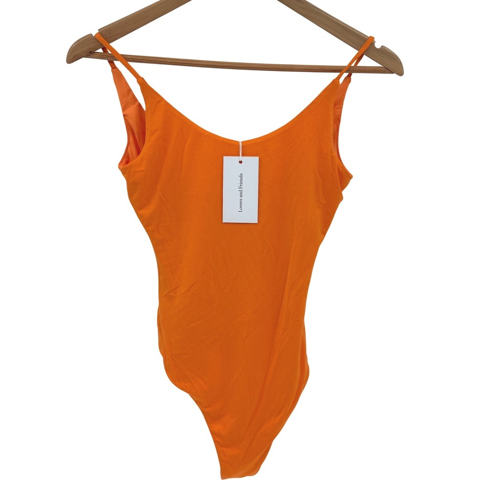 Lovers &‎ Friends Bodysuit Tank Thong Women Size XS Orange New